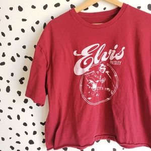 Red Elvis Cropped Tshirt